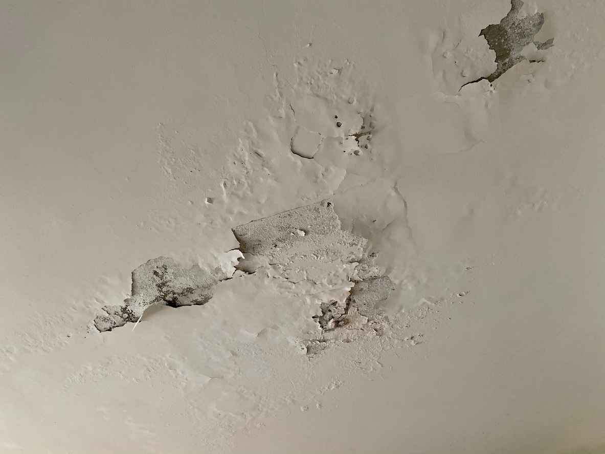 Slab leak in ceiling causing crack in the foundation